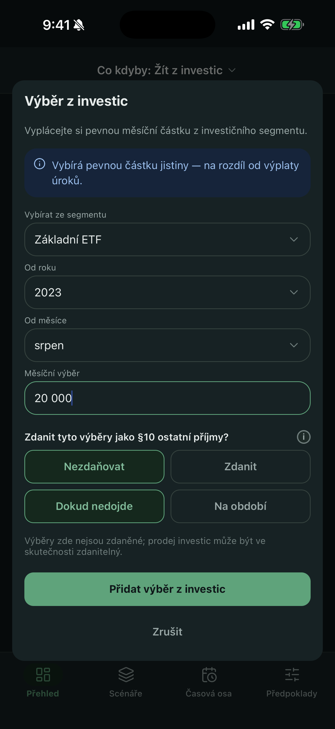 Můžete si z portfolia vyplácet měsíční rentu?
