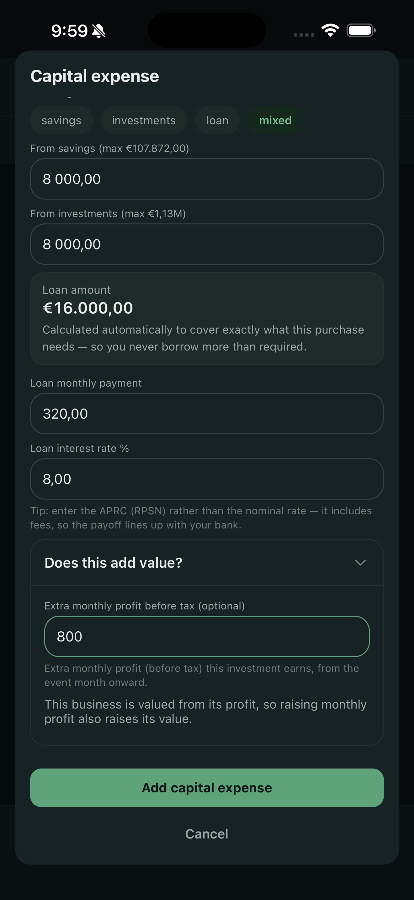 What if I reinvested profits back into the business?