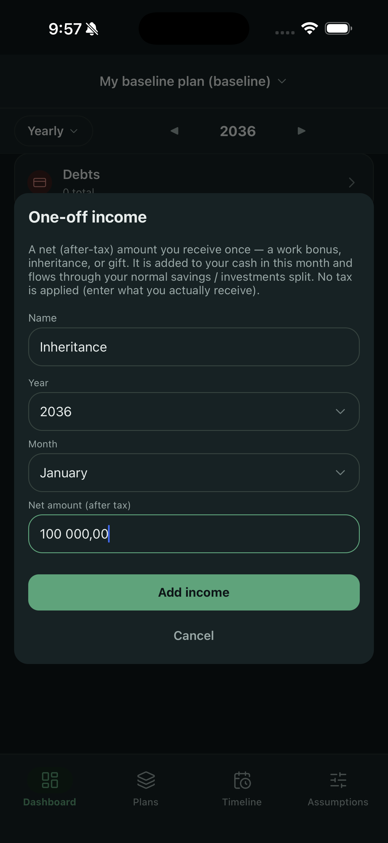 What if I got a bonus, inheritance, or gift?